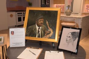 A selection of the auction items displayed at the Project Music annual gala hosted at CoCreate