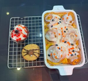 Spooktacular Sweets Cupcake Cookie and Cinnimon Roll