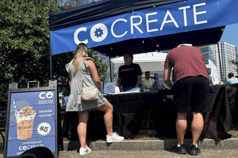 2024 HeyStamford Food Festival CoCreate Booth featuring CoBrew